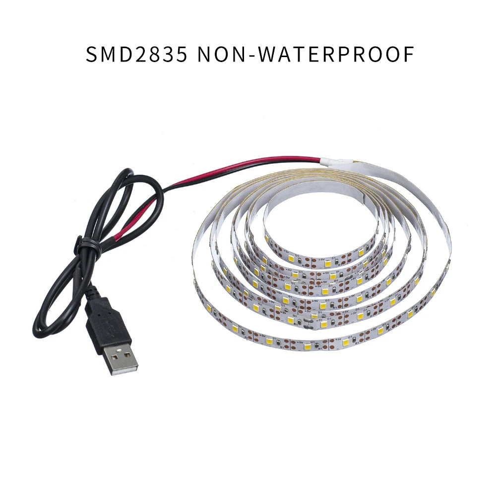 Tira de luces Led Usb de 5V para TV inteligente, luz nocturna de fondo, sala de estar, juegos, pared, decoración navideña, iluminación, lámpara de