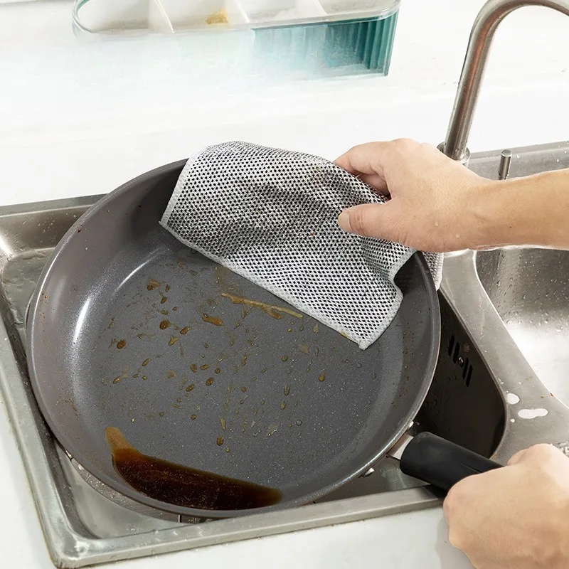 

Специальная кухонная салфетка для мытья посуды без масла, двухслойная