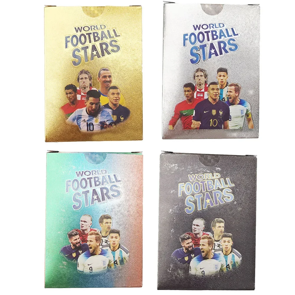 55Pcs Messi Ballsuperstar Gold Card Star Limited Edition Signature Series Trading Football Player Card confezione regalo per Fan per bambini