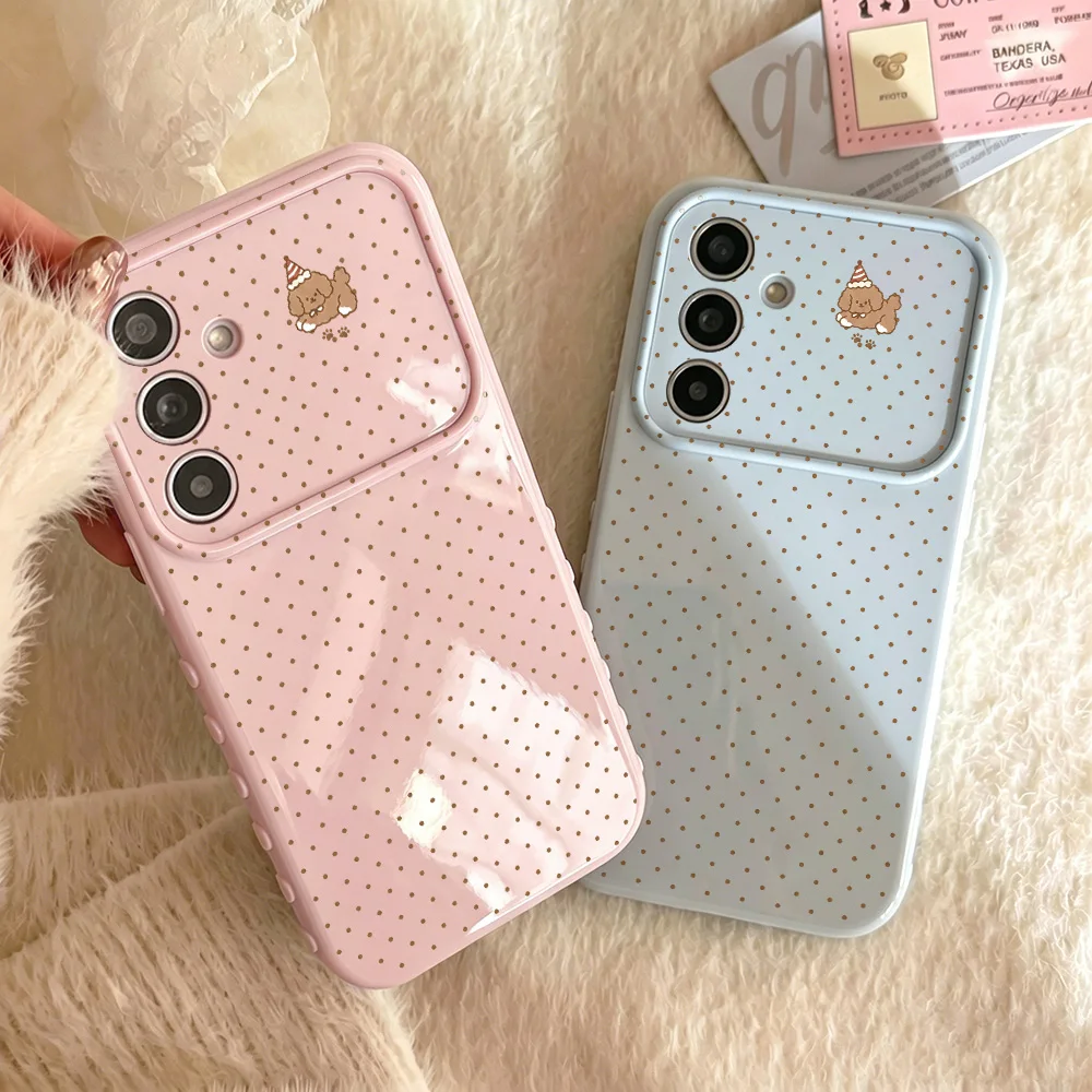 Phone Case for Samsung Galaxy A56 A55 A54 A37 A36 A35 A17 5G A16 A15 A07 A06 4G Cases Polka Dot Base Pattern Cute Fresh Style