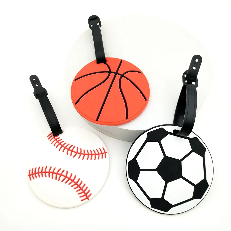 قطعة واحدة/3 قطع من علامات الأمتعة لعشاق كرة السلة والبيسبول وكرة القدم، ملحقات حقيبة السفر