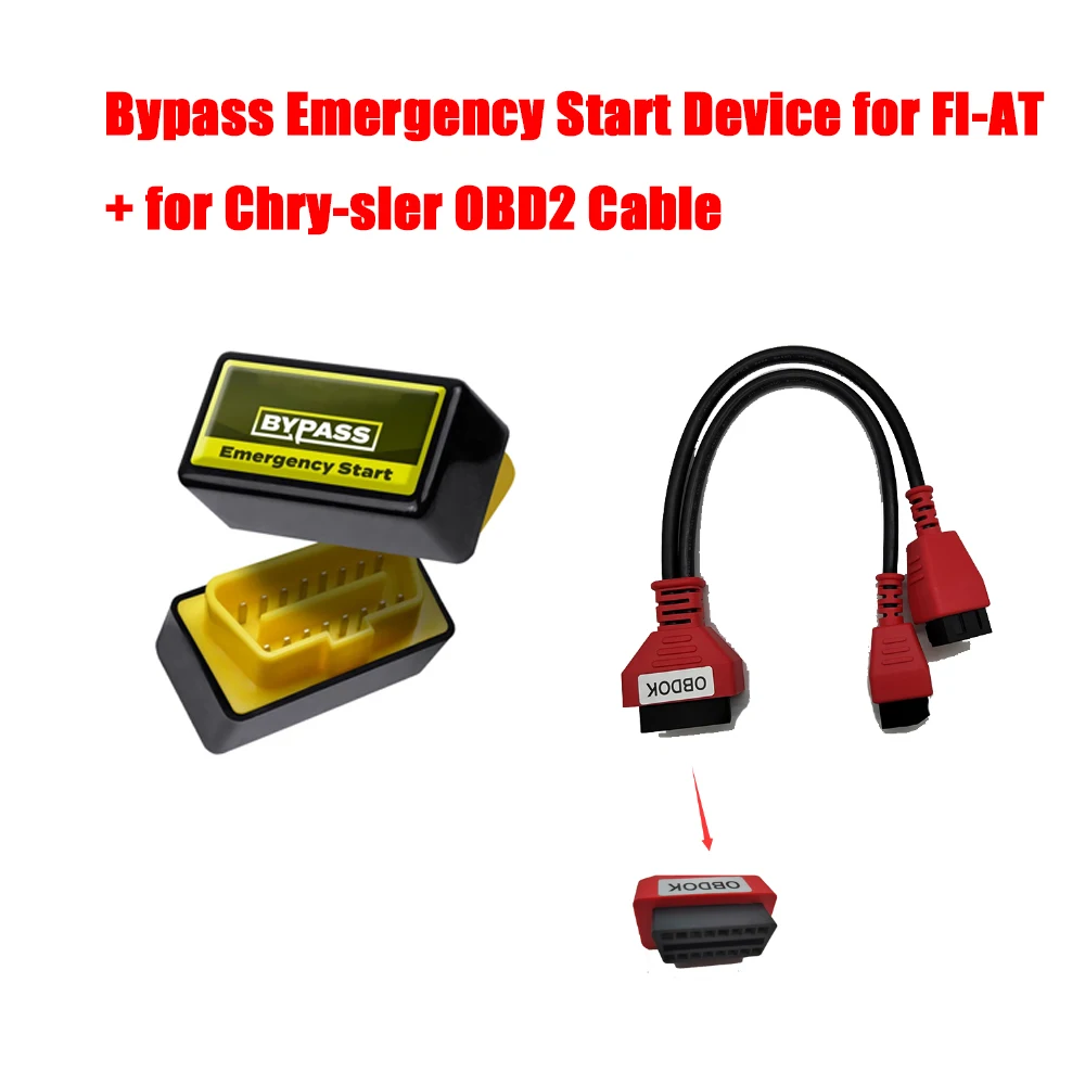 For FIAT Bypass Emergency Start Device And For Chry-sler 12+8 Pin Cable Programming Adapter For Autel MS906S/908S Repair Tools