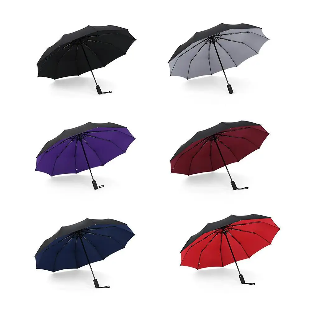 10K Strong Double Layer Resistant Umbrella Fully Automatic Windproof Business Male Women Large Umbrellas Parasol