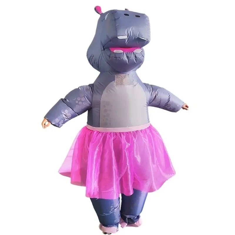 

Beautiful Dress, Hippopotamus Inflatable Costume, Festive Party, Joyful Atmosphere, Performance, Inflatable Costume Props