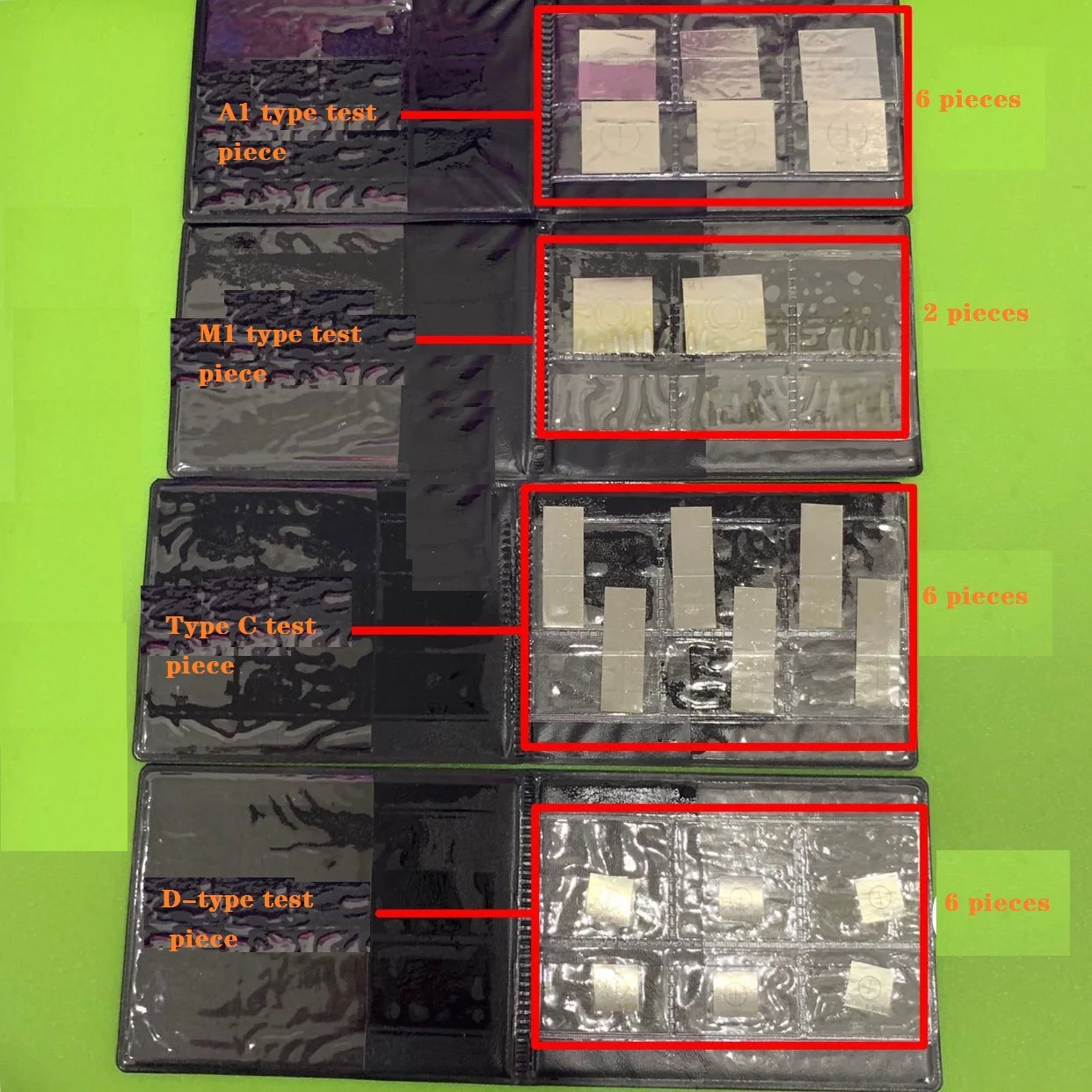 

Magnetic Particle Inspection Test Piece A1/C1/D1/M1 Magnetic Particle Inspection Sensitivity Test Piece