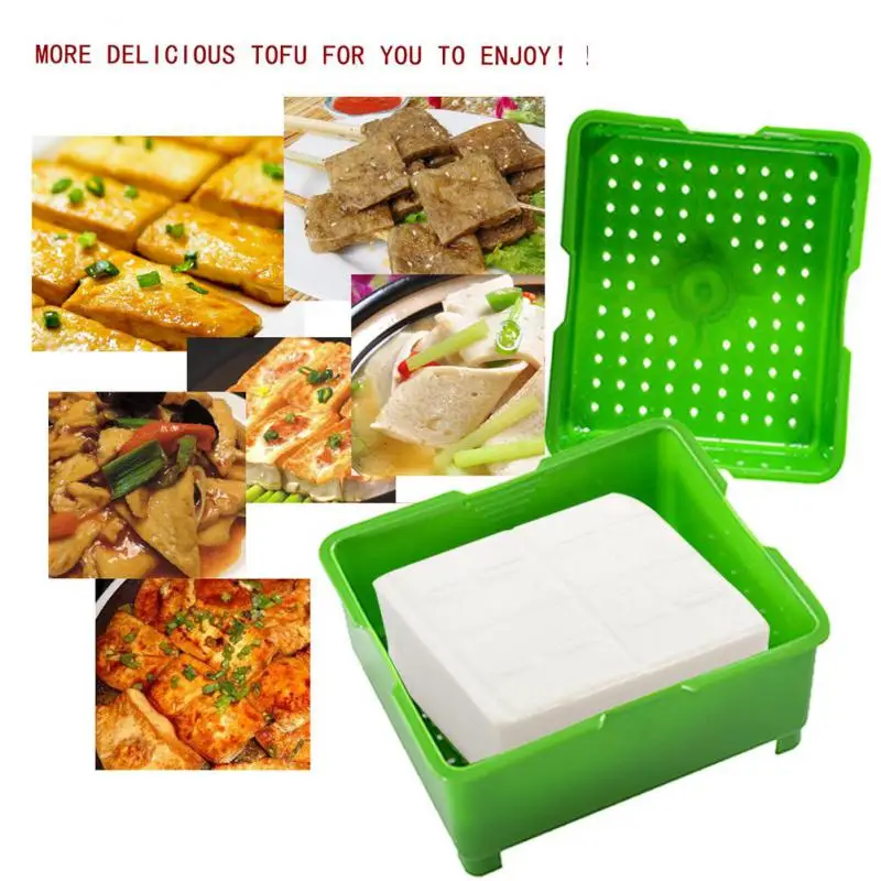 1pc DIY Plastic Homemade Tofu Maker Press Mold Kit Tofu Making Machine Set Soy Pressing Mould With Cheese Cloth Cuisine