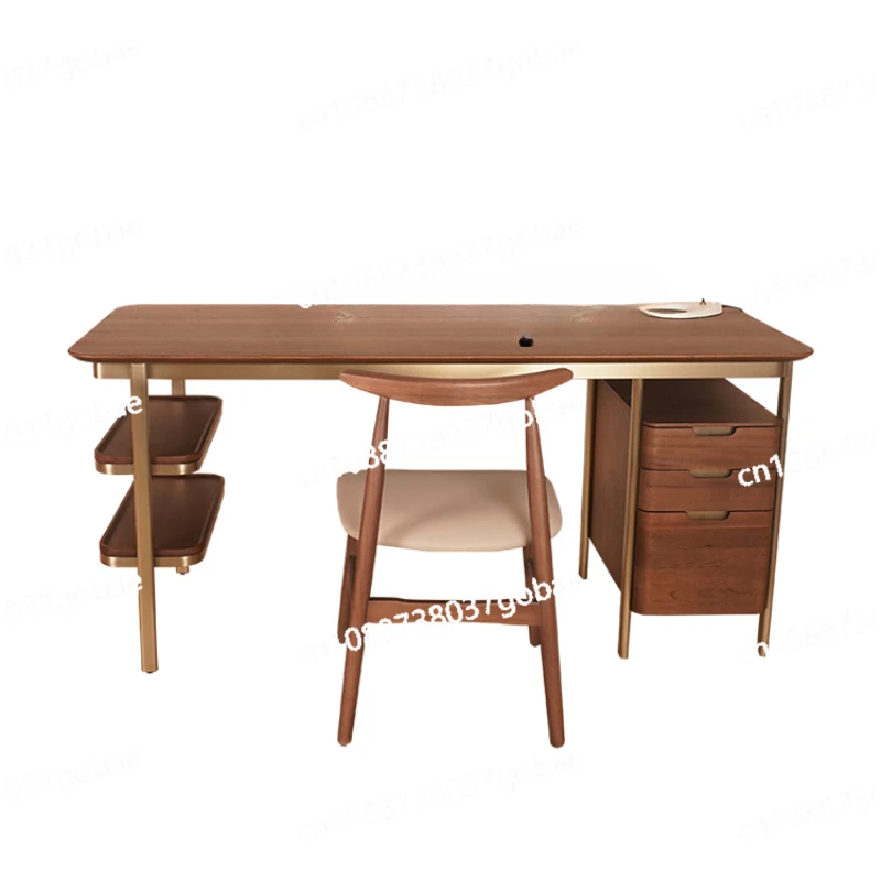 ZC medieval style solid wood desk modern simple study home computer desk writing desk 1.6 meters