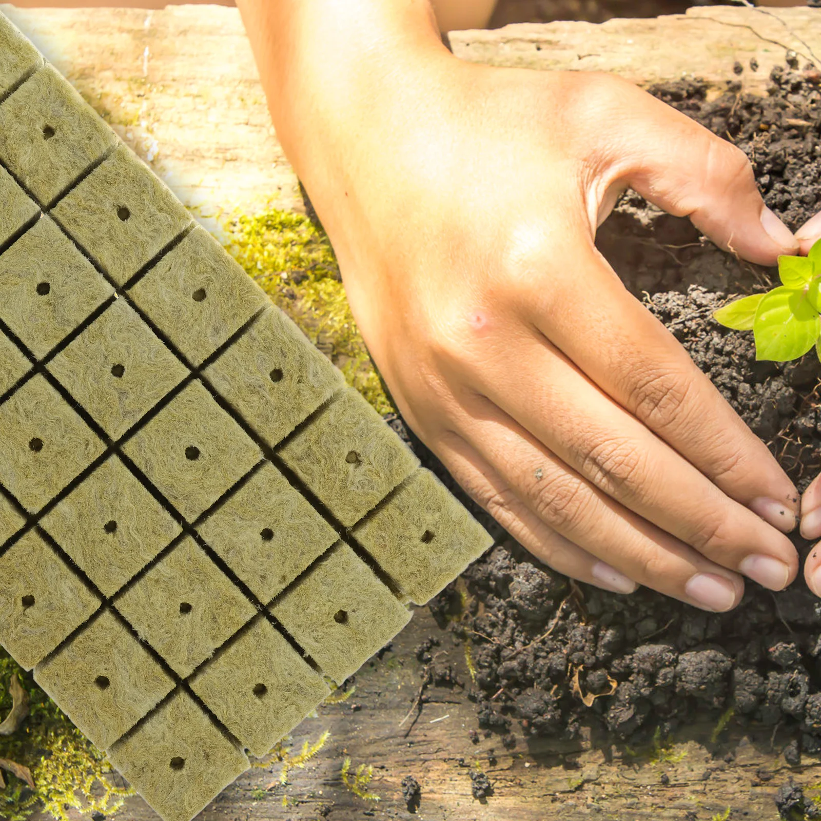 

28 pcs Hydroponic Growing Cubes Water Propagation Starter Kit For Soilless Cultivation Aeration Efficient Wool Material Garden