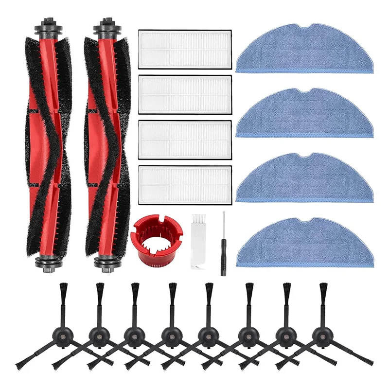 ABBK-Roborock S7、S7+ Plus、S7 Maxv Plus アクセサリーキット用交換部品、メイン毛ブラシローラーモップパッドクロス