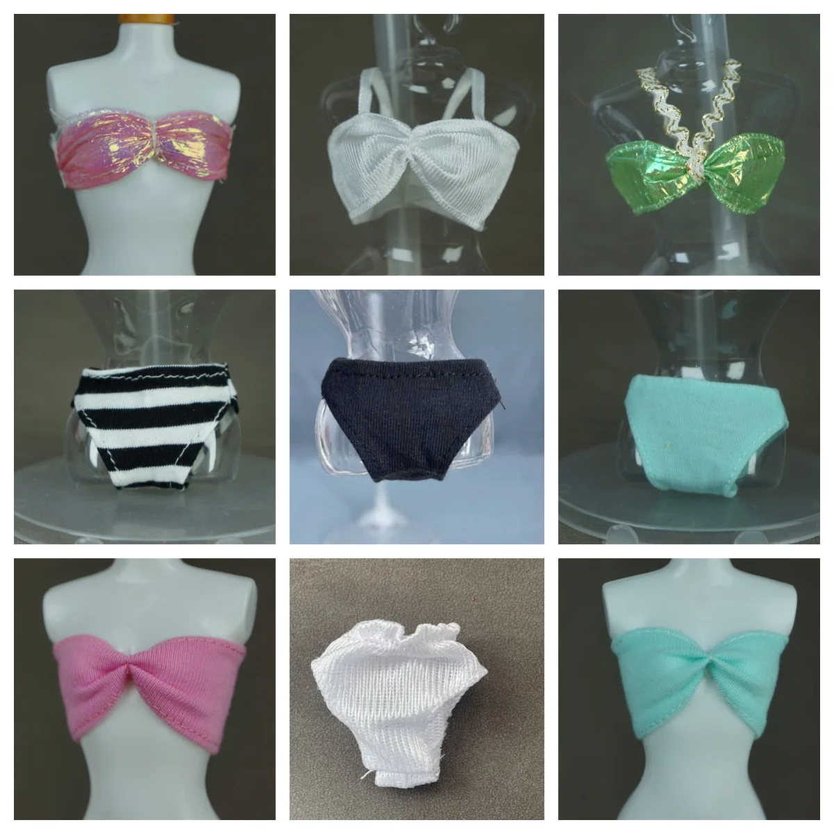 

Candy Color 1/6 Scale Female Doll Bras And Briefs Kids DIY Doll Underwear Princess Doll Clothing Accessories