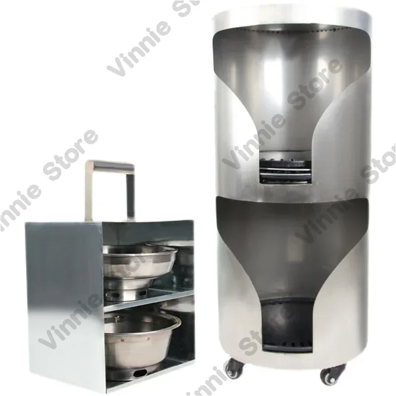 

Tool Barbecue Equipment Barbecue Shop Grate Bucket Replaced With Grill Double Layer Grate Storage Bucket Lifting Box Carbon Buck