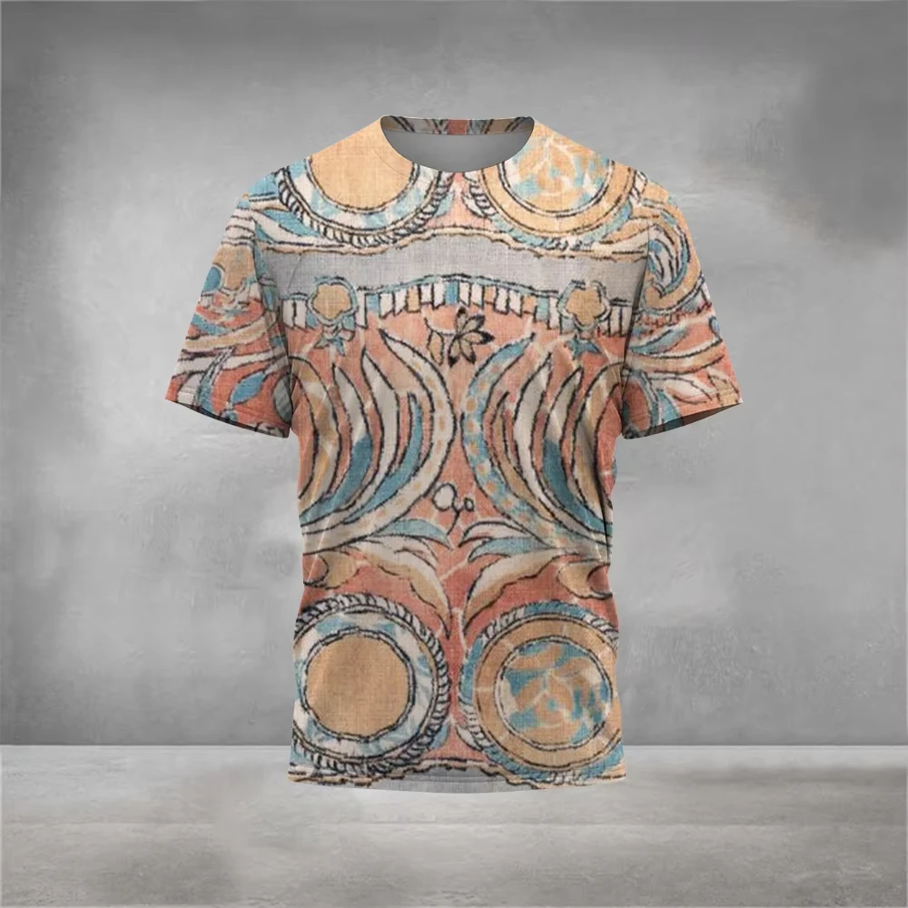 

T Shirt for Men Fashion Personality Taste Color Printed Men Sports Daily Loose Quick Drying Comfortable Round Neck Short Sleeve
