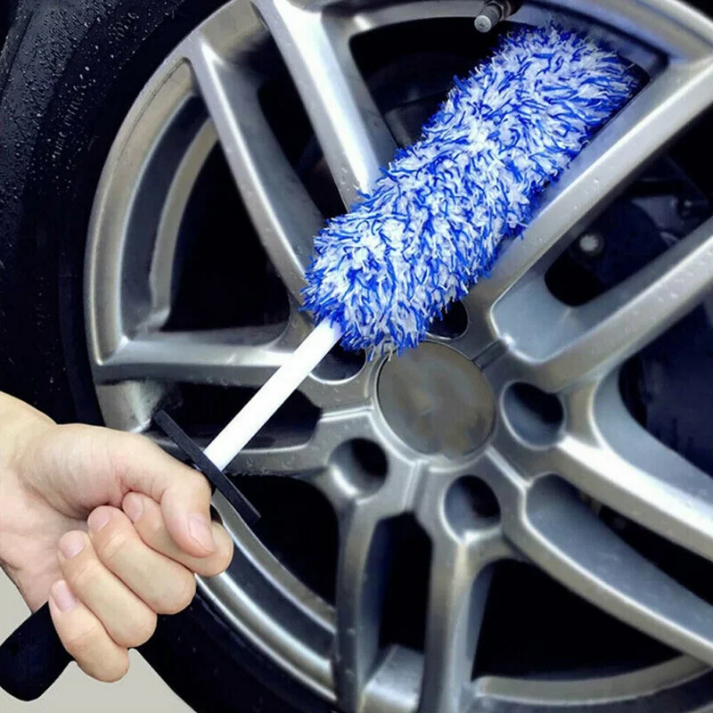 Car Wheel Tire Rim Cleaning Brush Portable Car Cleaning Tools microfiber Soft Bristle Auto Wheel Wash Tool detailing car product