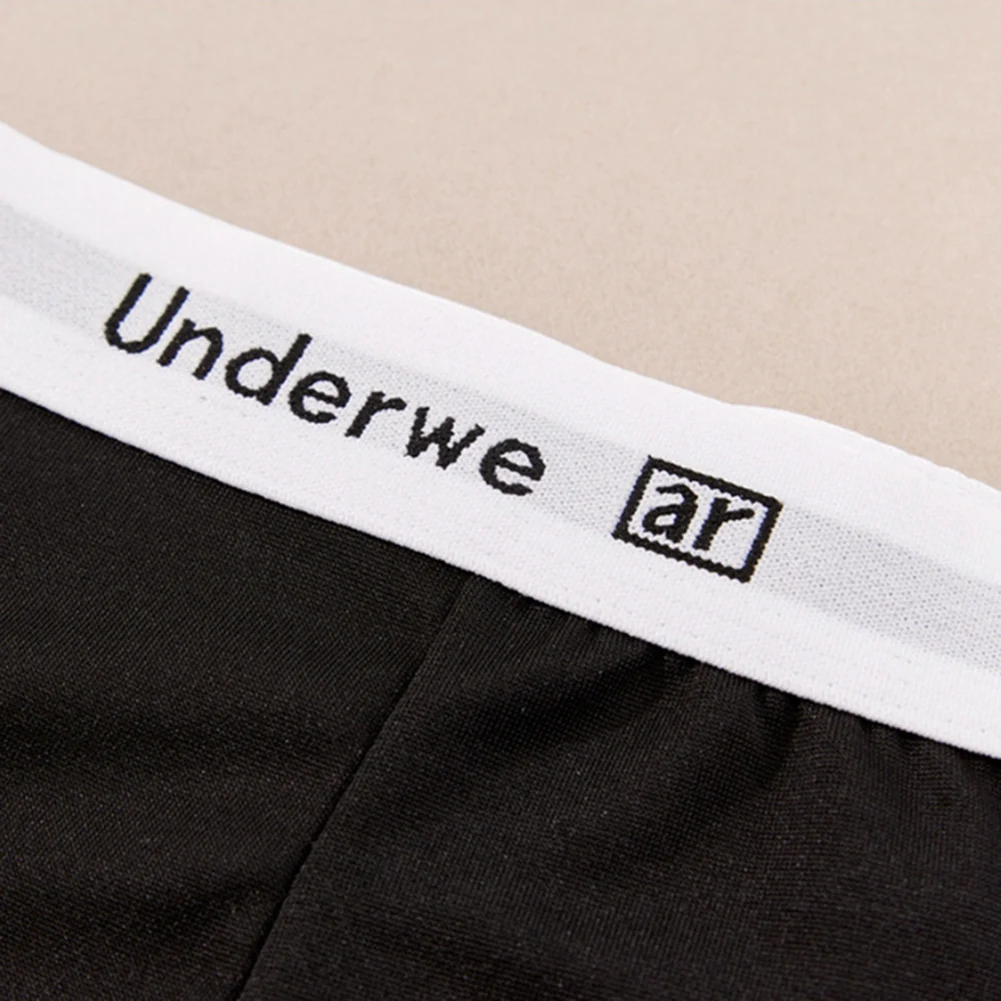 

Men Solid Soft Mid Rise Lingerie Solid Boxer Shorts Panties UConvex Pouch Briefs Simple Underwear For Man Trunk Men's Underpants