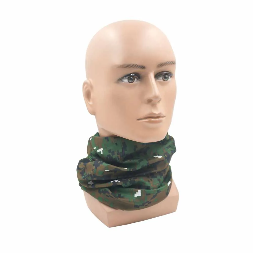 Camo Outdoor Bandanas Sports Camouflage Seamless Neck Gaiter Headband Men Fishing Hiking Balaclava Scarf Headwear Face Shields