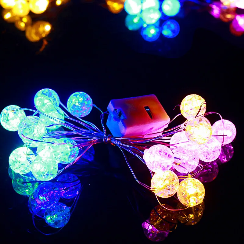 LED Fairy String Light AG13 Battery-powered Round Ball Garland Light For Birthday Valentine’s Day Christmas Wedding Party Decor