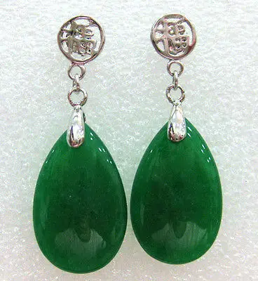 

green./ light green red tear drop bless happiness earrings