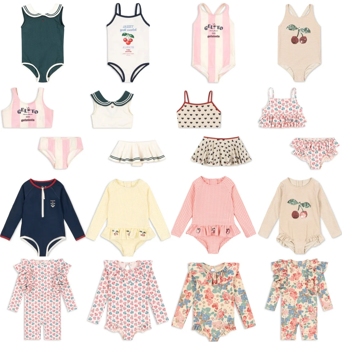 New Children's 26 Summer KS Boys and Girls Cute Printed Swimsuit Children's Fashion Set