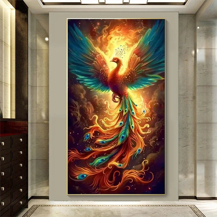 5D DIY Diamond Embroidery Full Kits Dreamy Art Flying Bird Phoenix Diamond Painting Cross Stitch Adult Decor Home