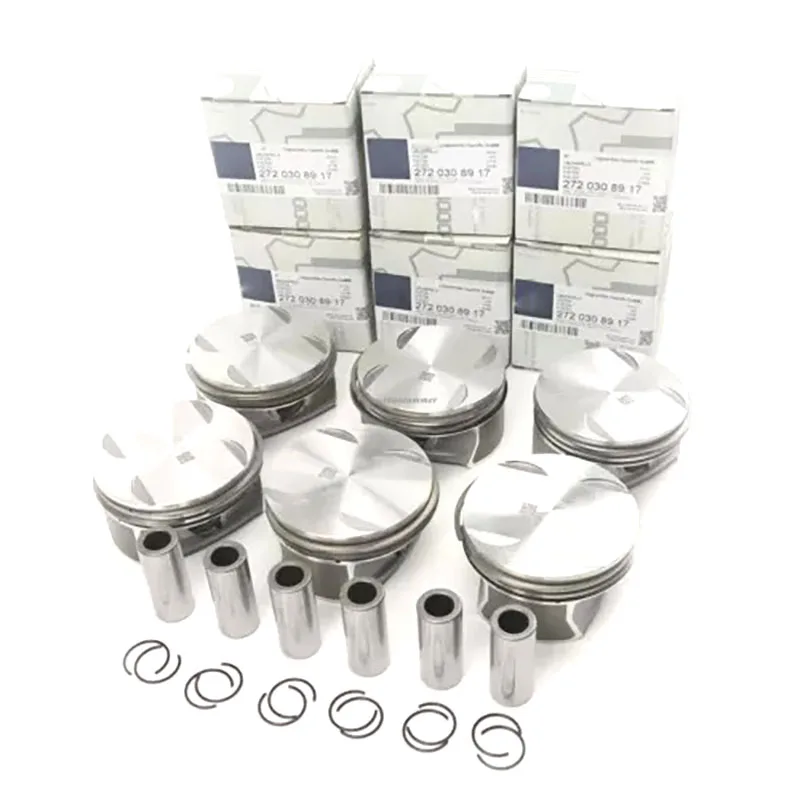 6Pcs Piston and Ring Sets 2720308917 FIt For Mercedes C350 C350 E350 M272 3.5 A2720308917