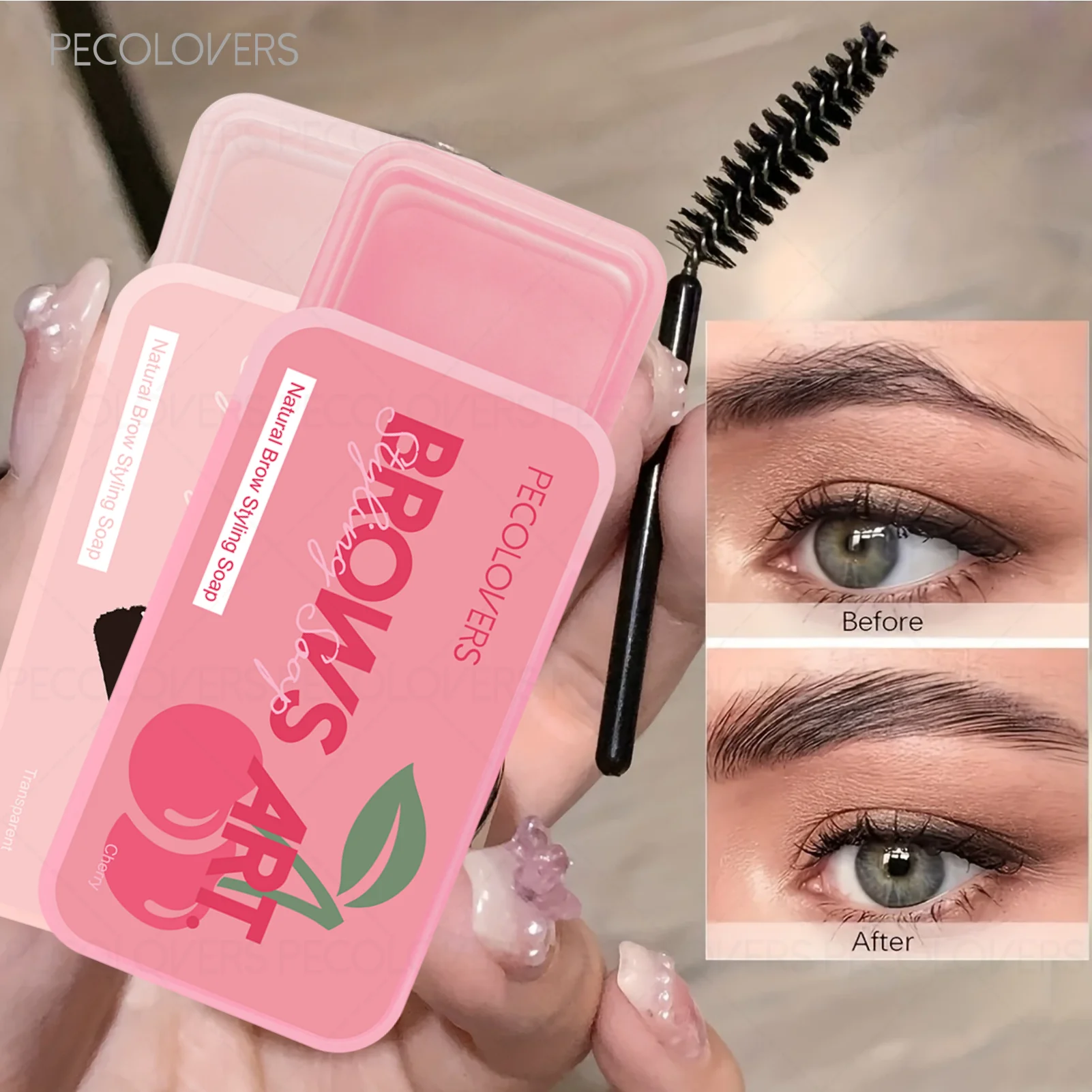 1 stuks 3D wenkbrauwgel wenkbrauwcrème, langdurige fruitsmaken, krachtig stylingvermogen, geschikt voor alle wenkbrauwvormen