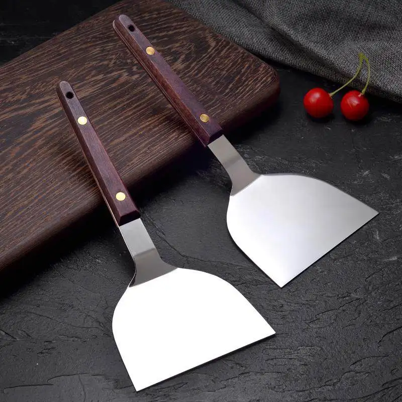 

Лопатка для тэппаньяки из нержавеющей стали, специальная лопатка для приготовления стейков, коммерческая лопатка для жарки стейков, инструменты для барбекю