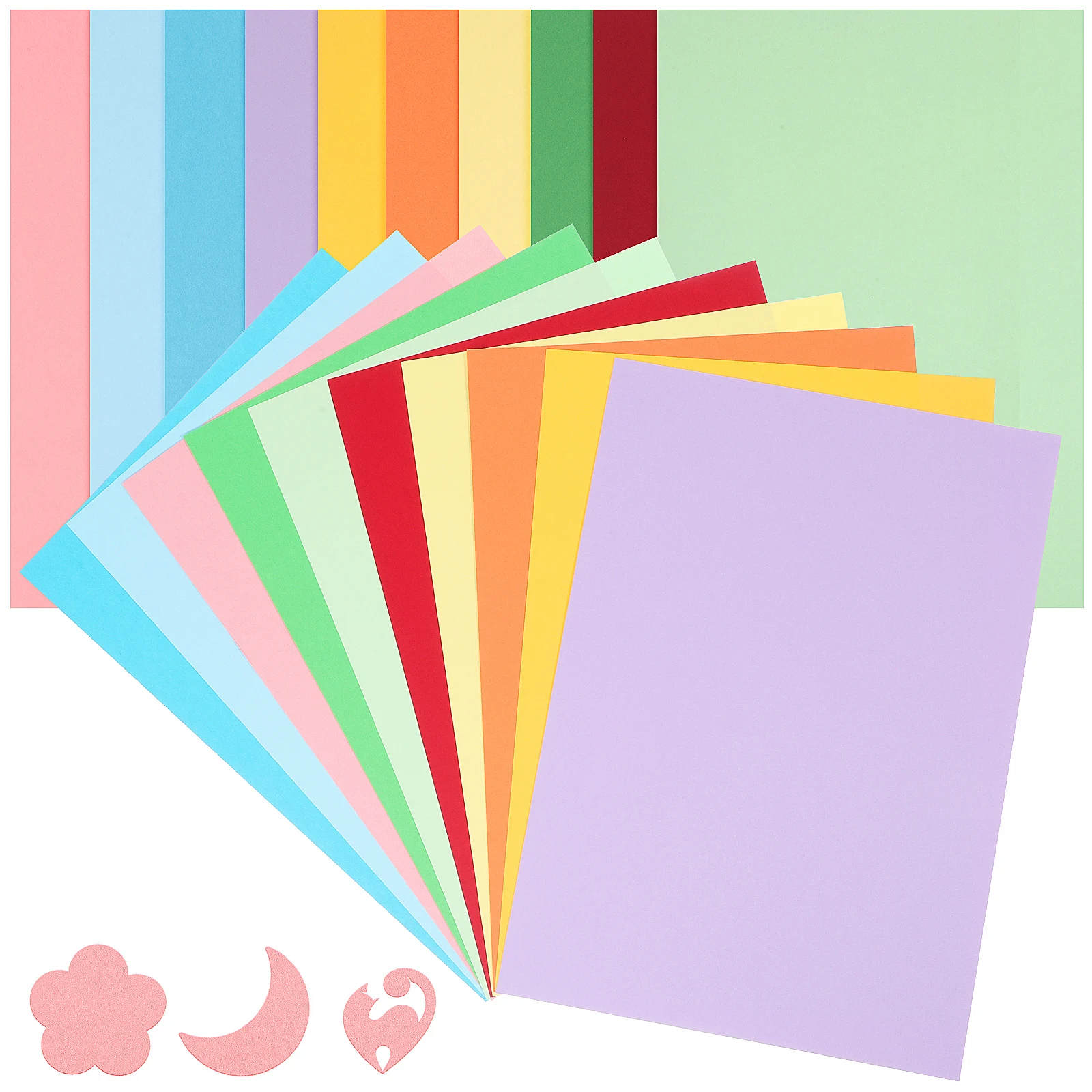 

100 Sheets A4 230g Colored Cardstock Smooth Surface for Crafts Scrapbooking Supplies Child DIY Decorations Printing Materials
