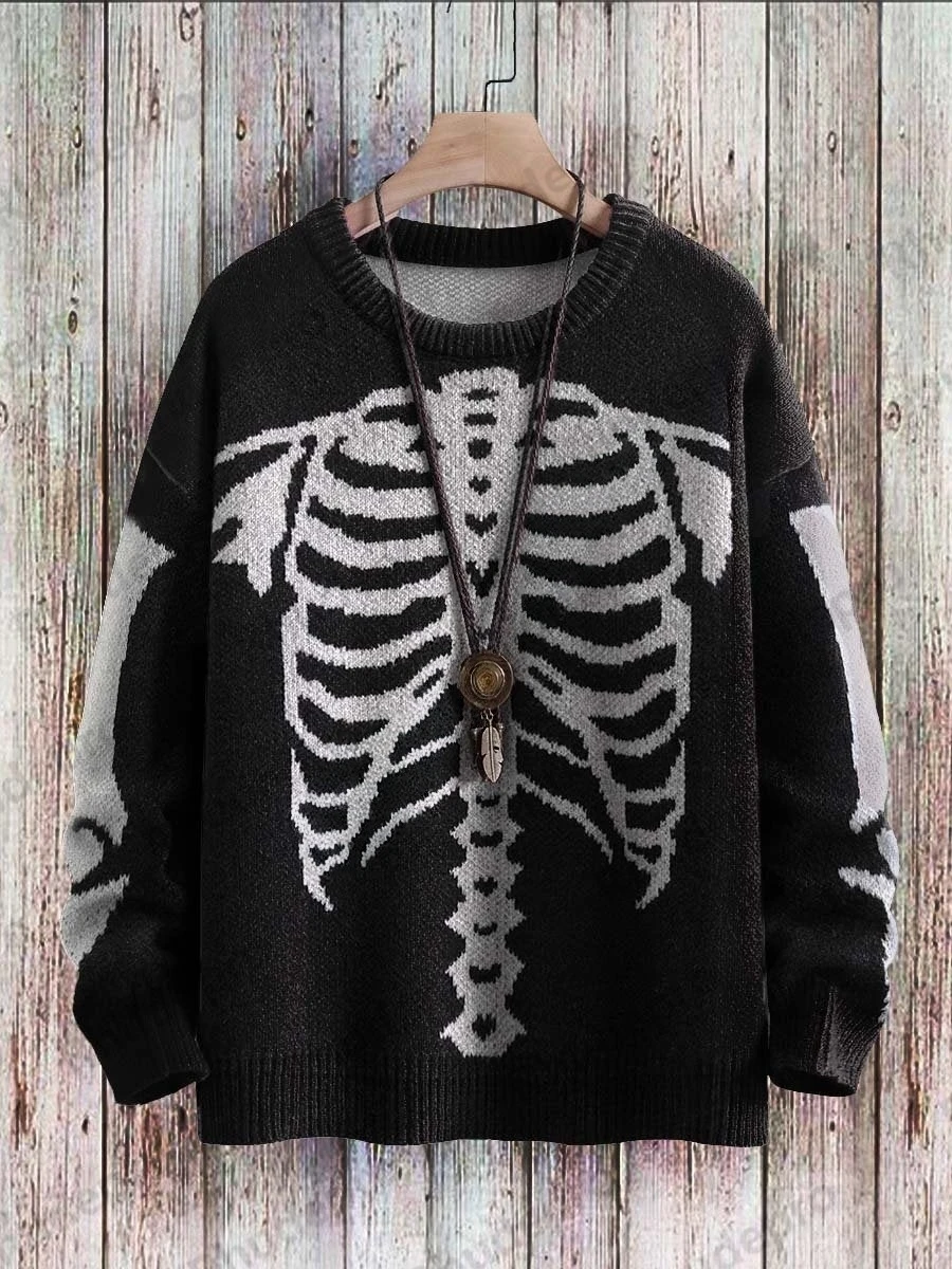 Christmas Knitted Sweater Cat Animal Graffiti Tattoo Retro Vintage 3DPrint Unisex Pullover Harajuku Casual Funny Long Sleeves