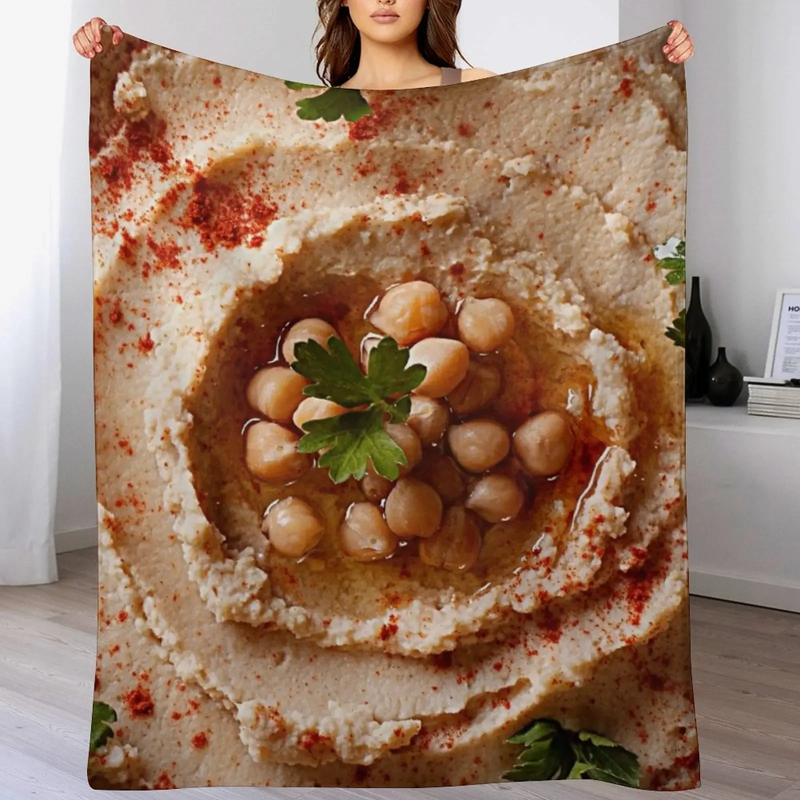 Manta Hummus para sofá, manta fina para cama de invierno, mantas para bebé