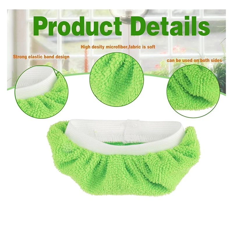 FZFZ スチームモップパッド、再利用可能なスチームクロスアクセサリー、ハンドヘルドスチームクリーナー用の洗えるスチームクリーナーパッド