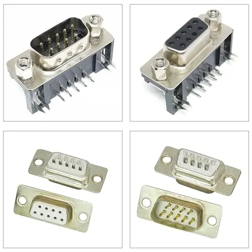 DB9 DB15 DR9 Male Female Connector D, DB9 White/Blue/Black D-Sub Solder Type & DB15 Dual & Three Rows Connector (DB9/DB15-Kit)