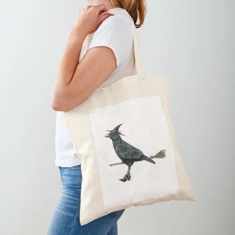 

Crow in Witches Shoes Tote Bag Fabric bag Gift bags large size bags Eco bag