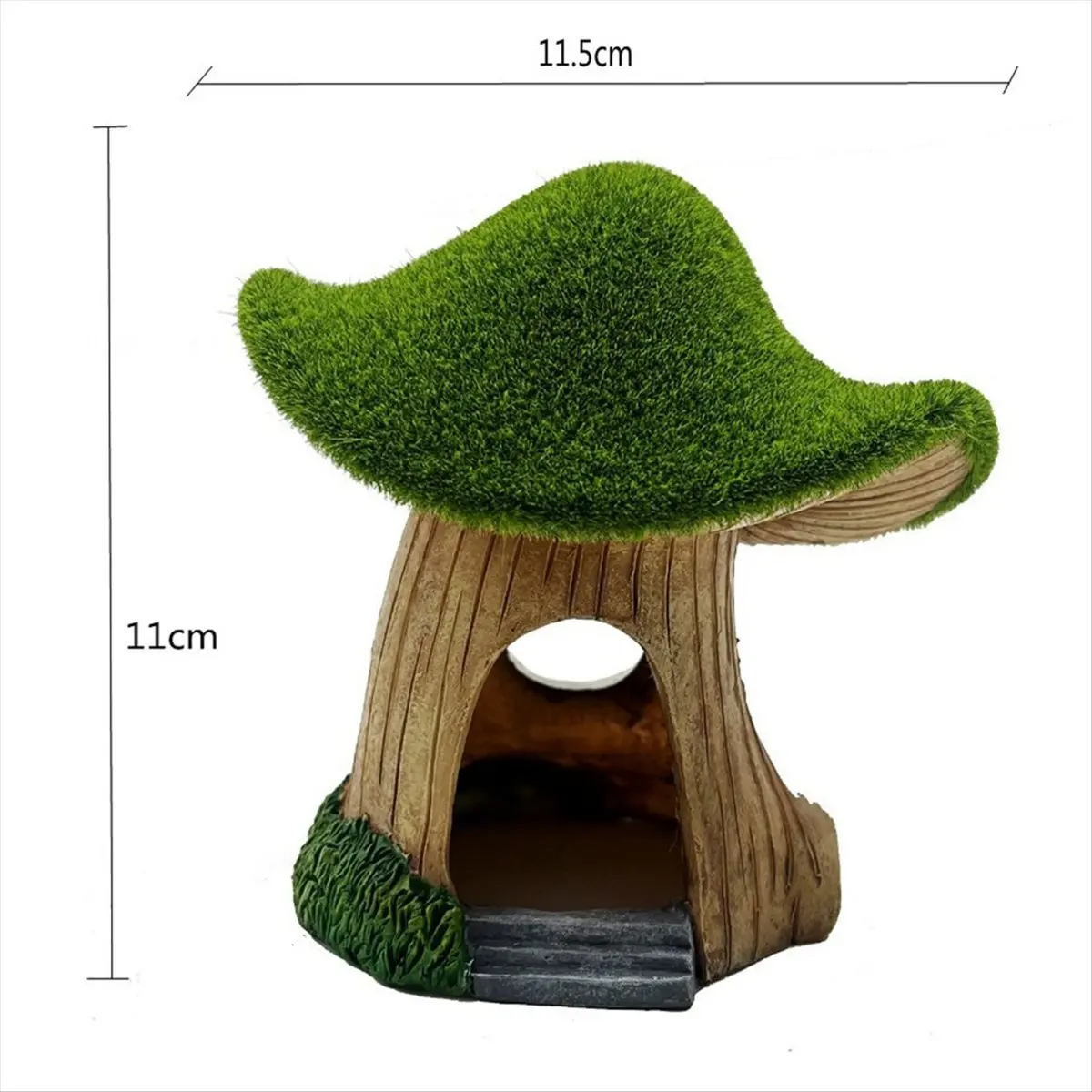 Aquarium House Resin Fish Tank Caves Mushroom Hut Landscape Fish Cave Shrimp Hideout Shelter for Mini Small Fish Shrimp A
