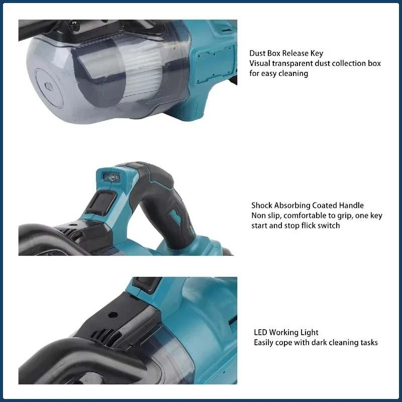 Многофункциональный инструмент для очистки пыли Makita, беспроводной портативный ручной пылесос, электрический пылесос для батареи Makita