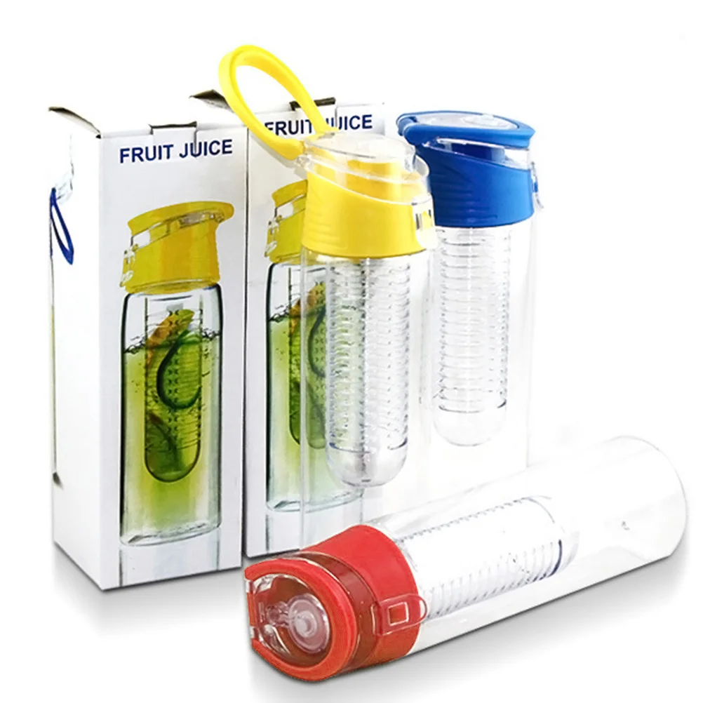 

Red Fruit Infuser Bottle Outdoor Sports Use Hiking Traveling Camping Lemon Infuser Water Bottles Fruit Infused Bottle