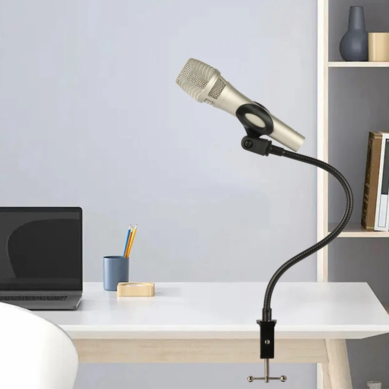 B03B-Desktop Microphone Stand Gooseneck Universal Hose 360 Degree Flexible Function Live Microphone Stand
