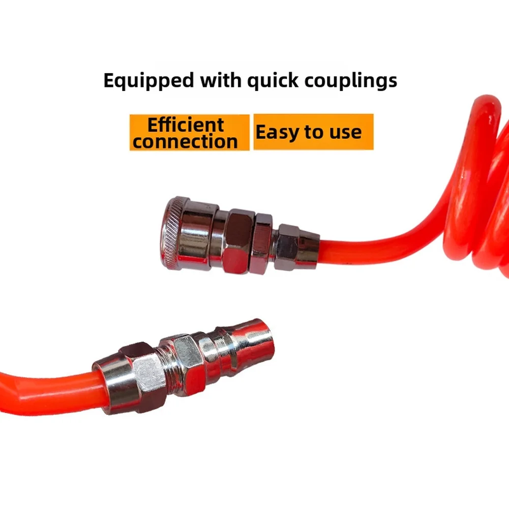 

Flexible Hose PU12*8 Spring Hose Telescopic Spiral Compressor Tube With Male Female Connectors For Pneumatic Tools