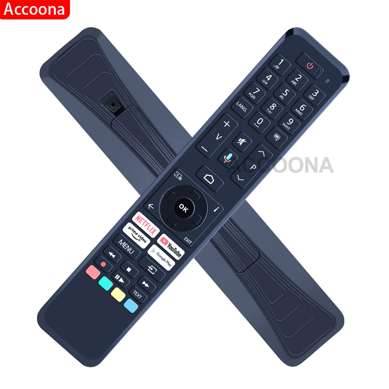 Voice Remote control for Panasonic Tx-55lx650e 43LX650E 24LSW484 DAEWOO 43DM72UA Medion RC1832 led smart tv