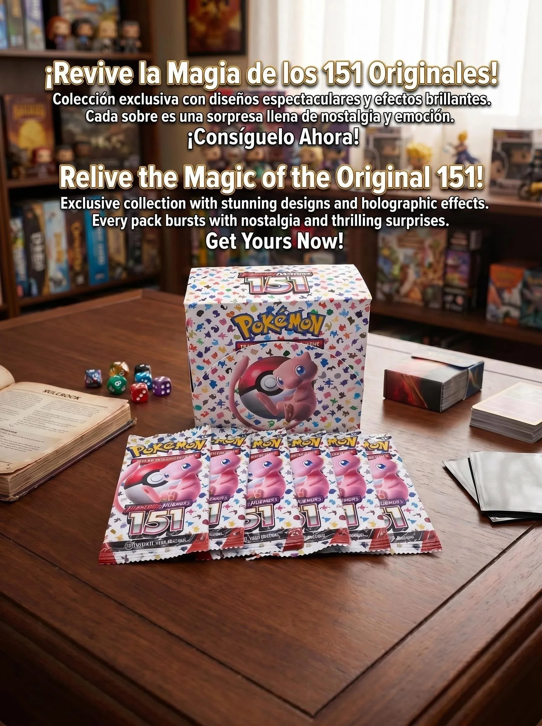 Caja Misteriosa de Cartas Pokémon Españolas, 360 Piezas, Paquete de Refuerzo con Cartas Holo Raras, Regalo TCG en Español para Coleccionistas