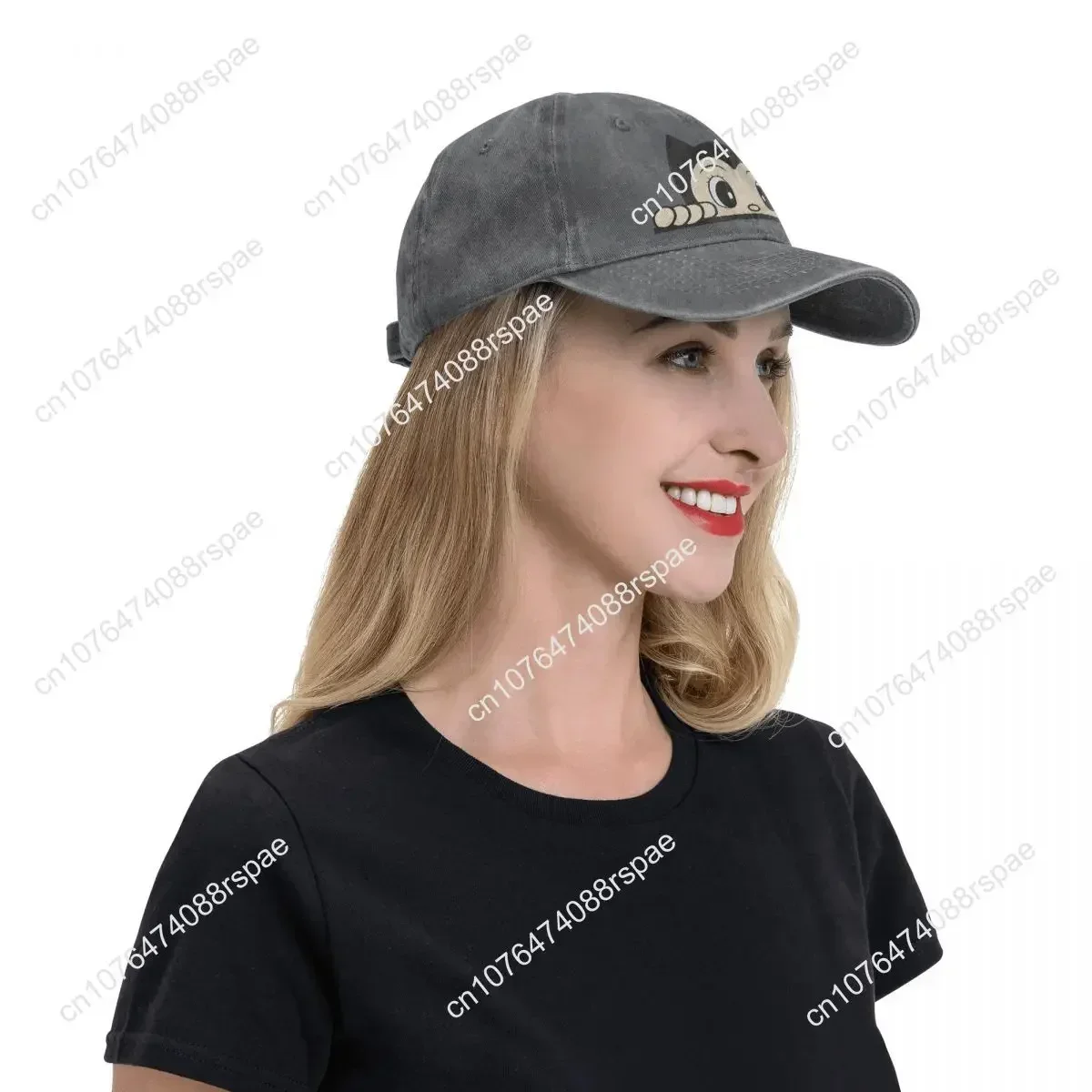 Pure Color Dad Hats Hello Women's Hat Sun Visor Baseball Caps Mighty Atom Astro Boy Cartoons Anime Peaked Cap view 6