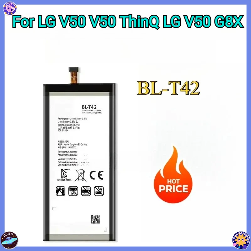 

New Battery For LG V50 V50 ThinQ LG V50 G8X LM-V500 V500N V500EM V500xm phone BL T42 Install battery