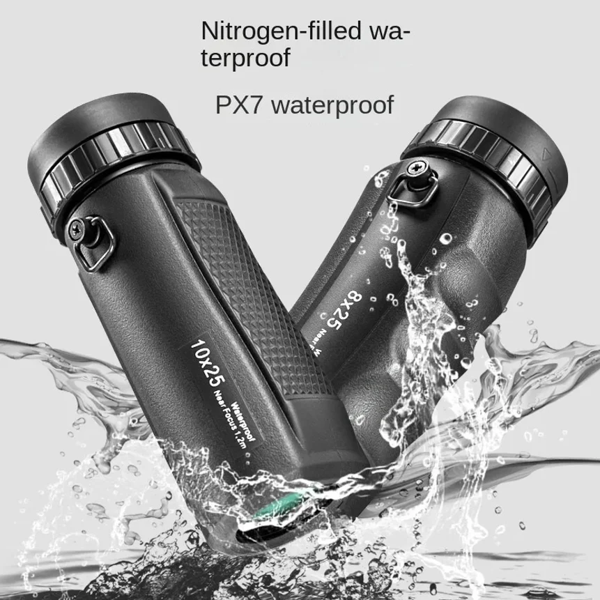

Powerful Mini 8X25 10X25 Monocular Telescope HD Portable IPX7 Waterproof SMC Coated Outdoor Pocket Compact Binocular For Tourism