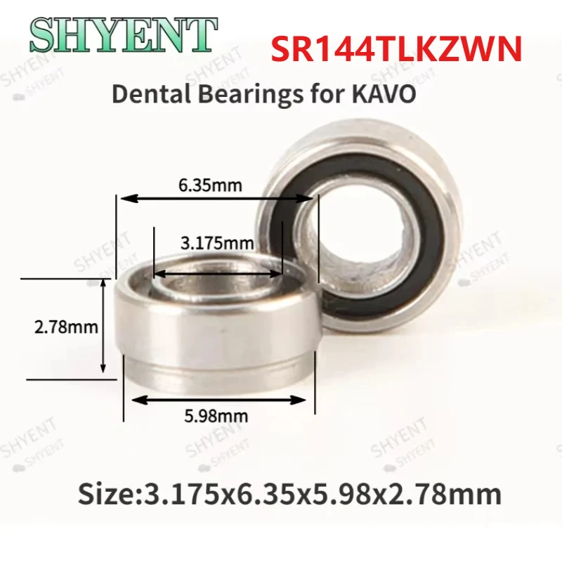 

5/10PCS Dental SR144TLKZWN Stepped Handpiece Ceramic Bearings High Speed Bearings for KAVO Handpiece 3.175x6.35x5.98x2.78mm