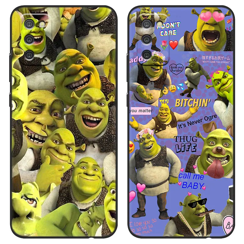 Cartoon Movie S-Shrek Case For Samsung Galaxy A04E A03S A02S A21S A01 Core A10S A11 A20S A20E A31 A40 A41 A7 A6 A8 Plus 2018 A5