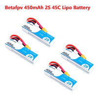Betafpv 450mAh 2S 45C Lipo Battery for Meteor85 / Meteor85 HD / Beta75X / Mobula 7 and other 2S brushless Whoop drones