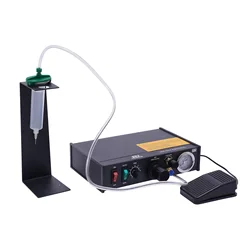 Semi‑Automatic Pneumatic Glue Dispenser, Solder Paste Adhesive Dispensing Controller with Vacuum Back‑Suction for Electronic Component Bonding