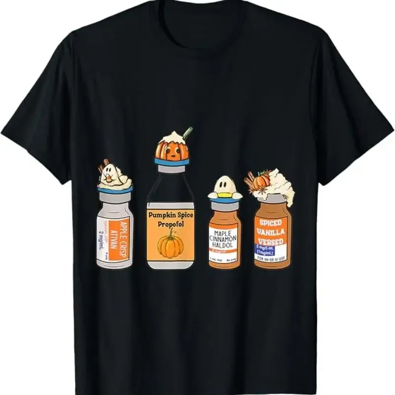 Pumpkin Spice Propofol Ativan Versed Haldol Nurse Halloween T Shirt