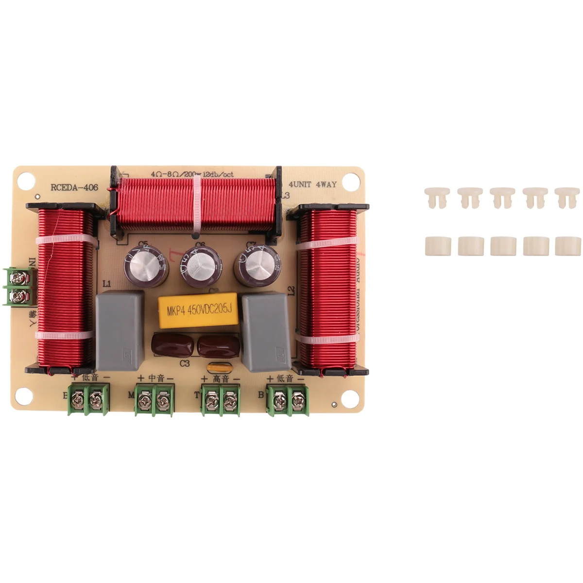 1pcs 200w 4-Wege-Lautsprecher Höhen Altbass Frequenz teiler Heimkino Hifi Stereo-Schaltung Audio-Crossover-Filter