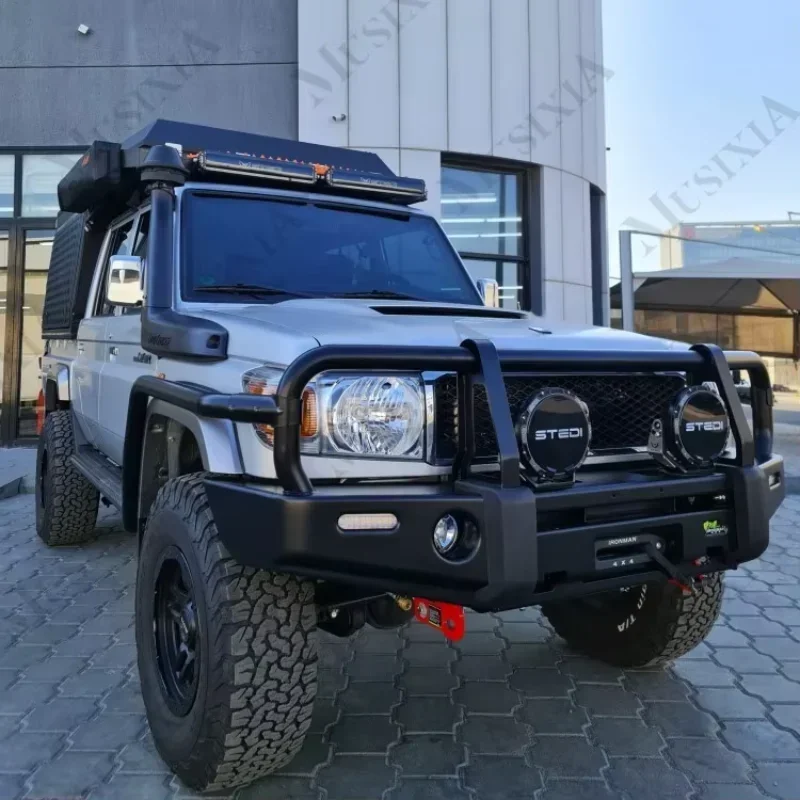 Front Bumper Bull Bar for Toyota LC71-79 4x4 Off-road Pickup Exterior Accessories Steel Guard Front Bumper with Winch Bracket view 5