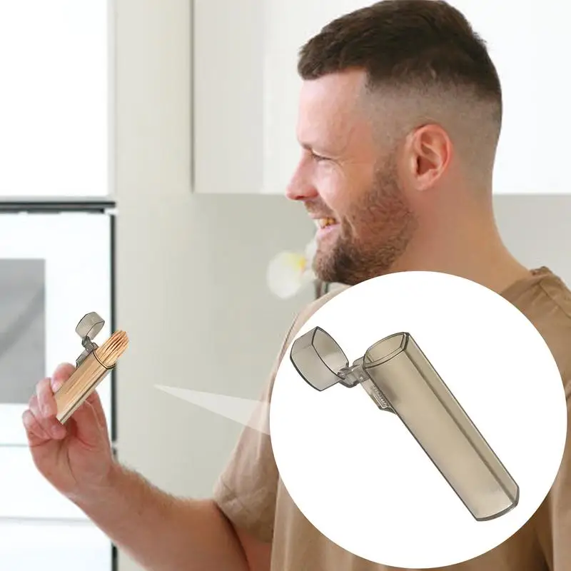 Porte-cure-dents de poche, distributeur léger, boîte de rangement, conteneur de cure-dents avec couvercle pour la cuisine extérieure